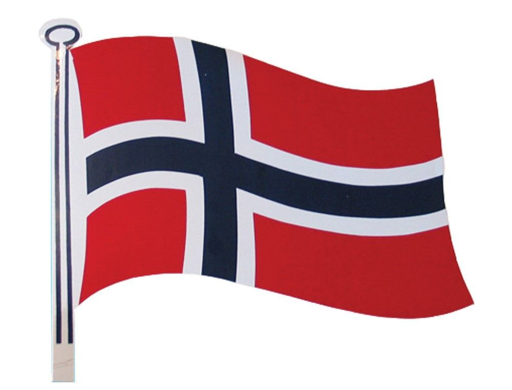 Klistremerke Norsk flagg 12x15 s stk - Hjem & Fritidsshoppen.no