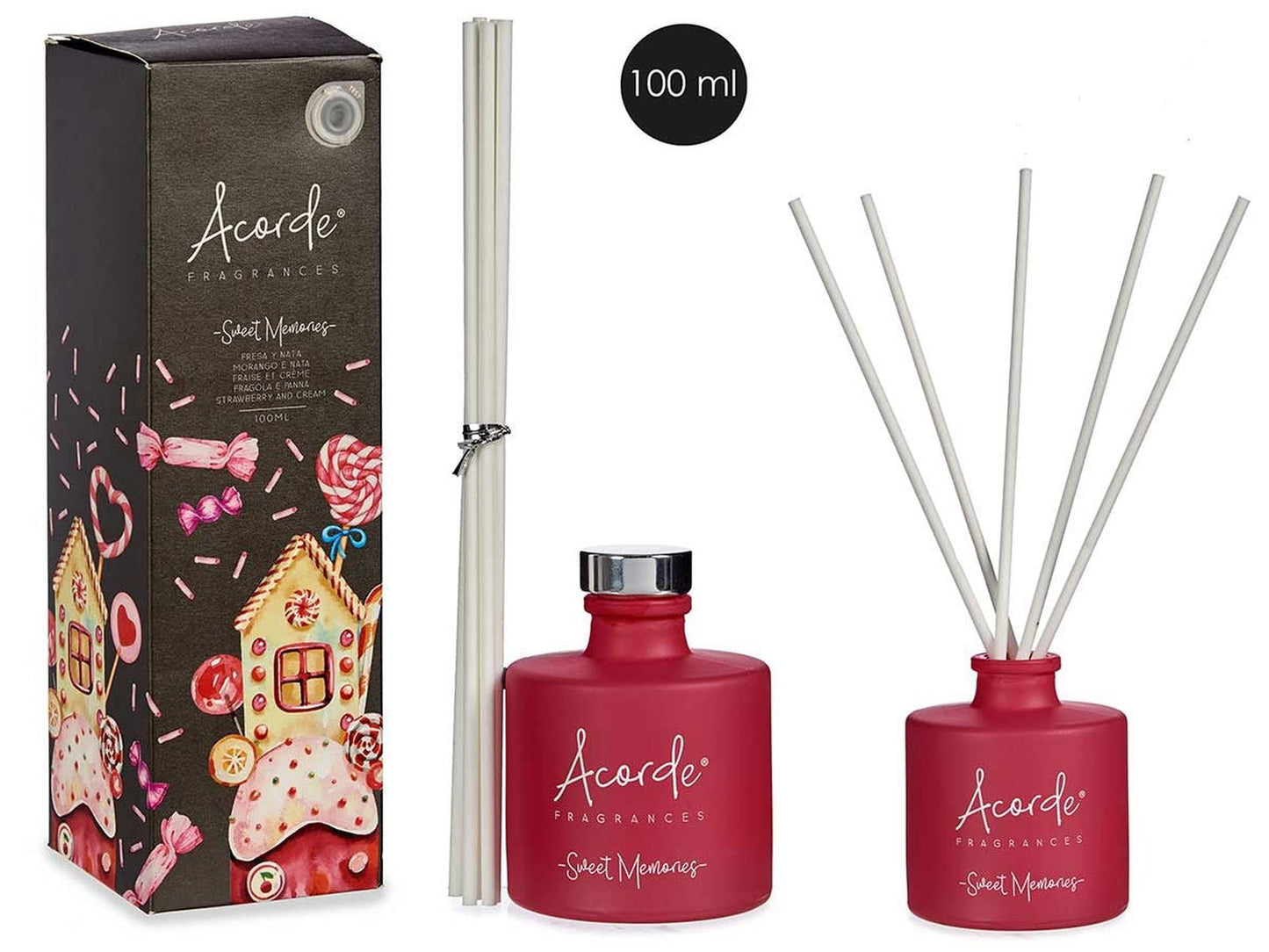 Mikado duftpinner 100 ml Jordbær - Hjem & Fritidsshoppen.no