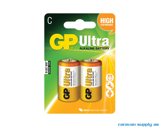 Batteri GP Ultra LR14/C alkalisk 1,5V 2stk