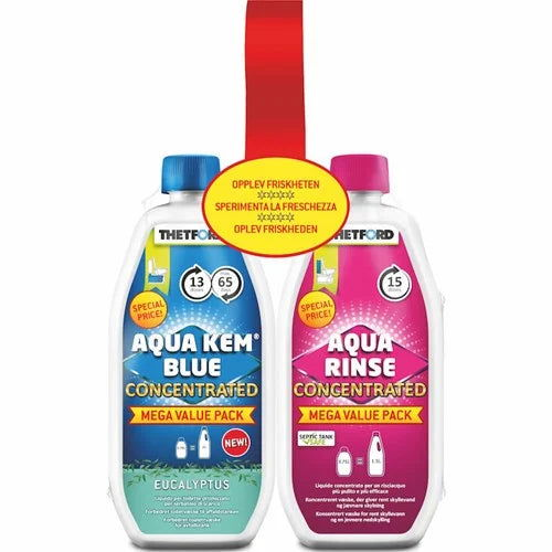 Duo-pack Aqua Kem Blue eukalyptus & Aqua Rinse 0,78 l - Hjem & Fritidsshoppen.no
