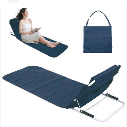 Strandmatte med ryggstøtte