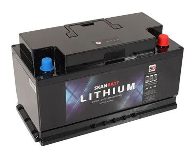 SKANBATT Bluetooth Lithium Batteri 12V 98AH 100A BMS - BOBIL - Hjem & Fritidsshoppen.no