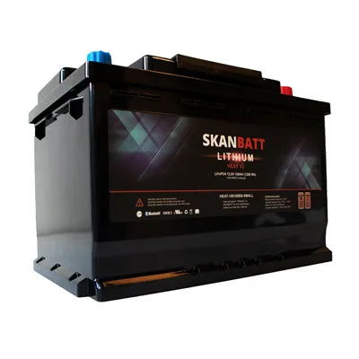 SKANBATT V2 Lithium HEAT Batteri 12V 100Ah 100A BMS - SMALL - Hjem & Fritidsshoppen.no