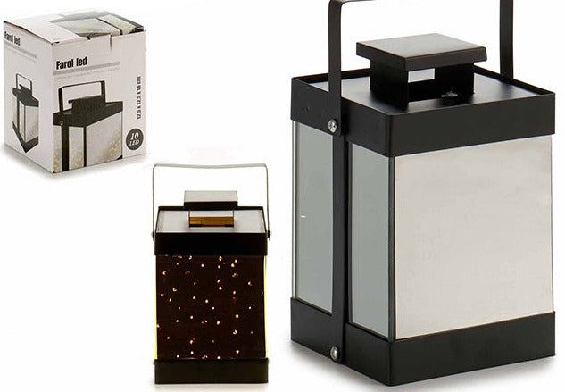 Sort led-lykt med speil - Vår bestselgende lykt! - Hjem & Fritidsshoppen.no