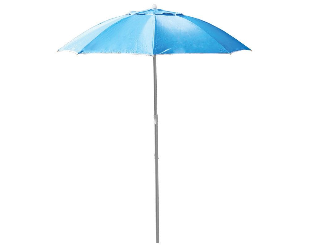 Strandparasoll blå med sidevegger -  perfekt for strandtur med barn - Hjem & Fritidsshoppen.no
