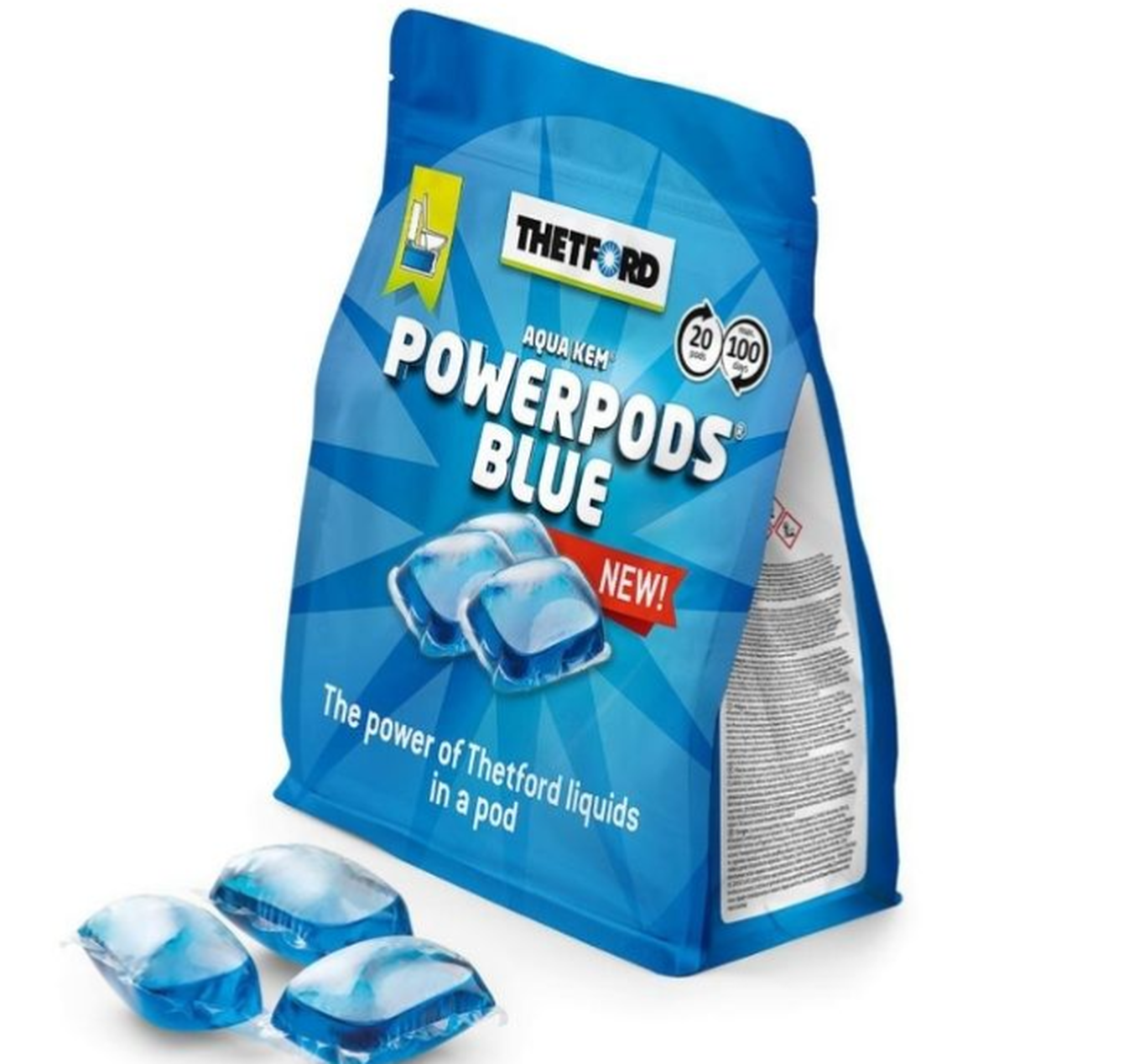 Thetford Power Pods Blue - for bobil, båt og campingvogn - Hjem & Fritidsshoppen.no