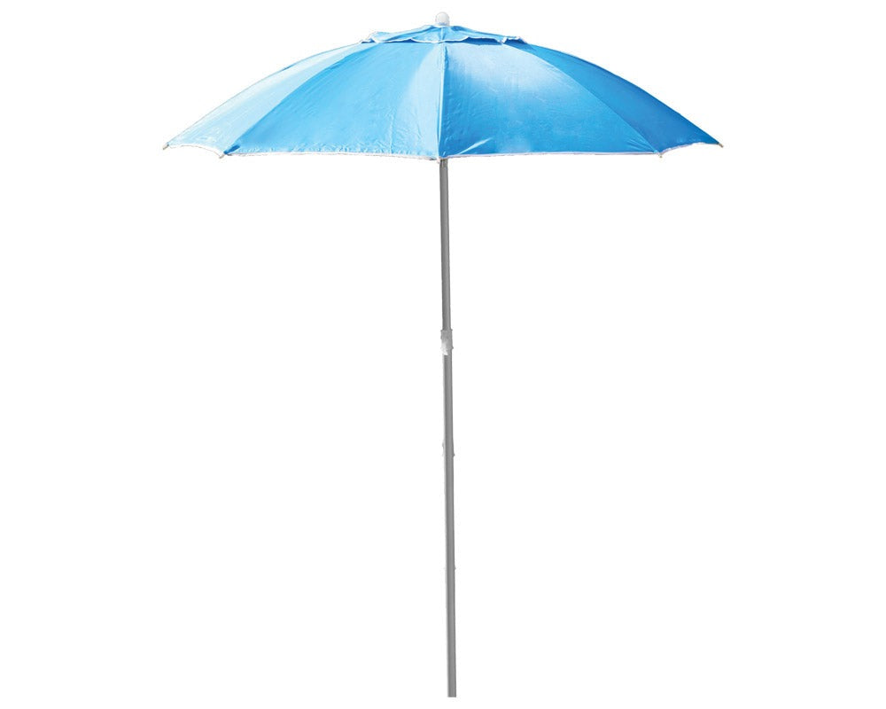 parasoll blå på hvit bakgrunn