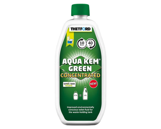 Thetford sanitærvæske Aqua Kem Green flaske på hvit bakgrunn