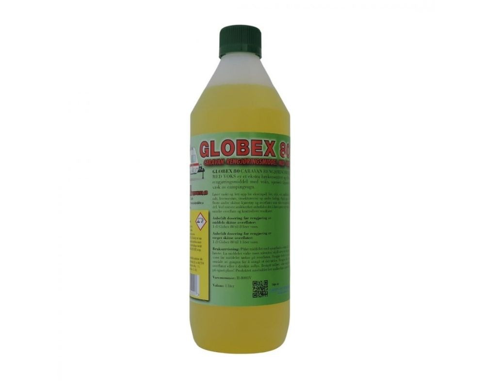 flaske med globex rengjøringsmiddel på hvit bakgrunn