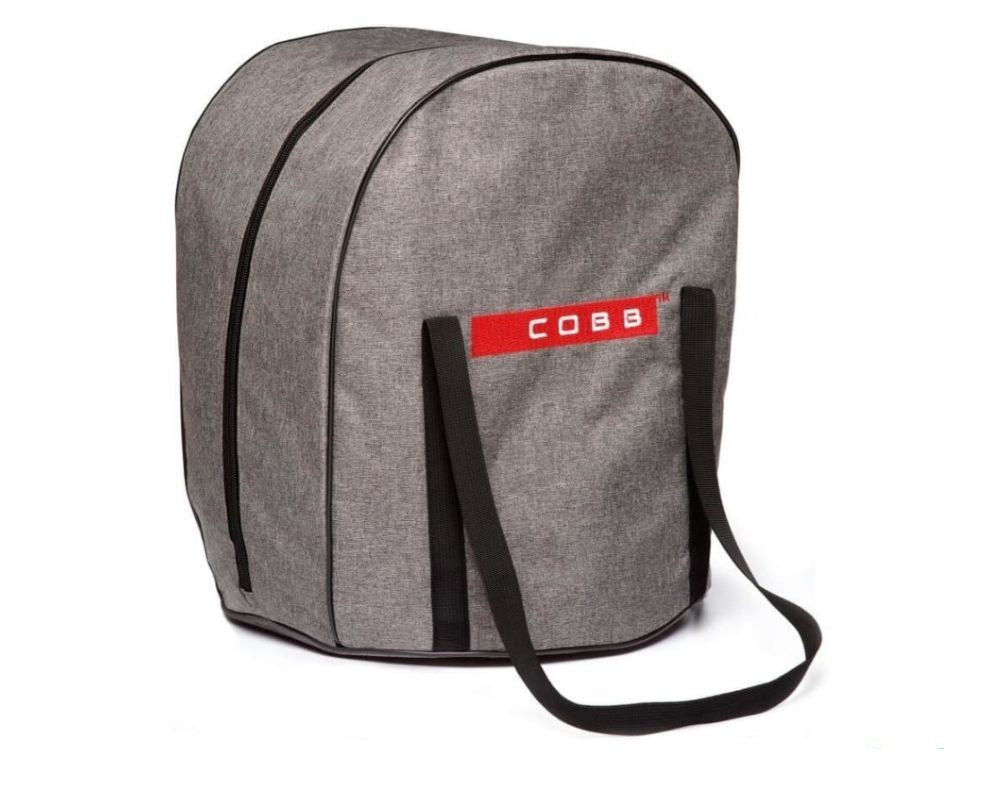 bærebag til con gassgrill, grå med rød stripe til hvit logo