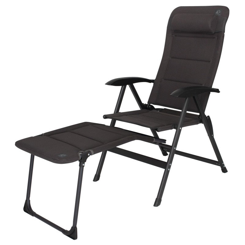 mørk grå kendal stol med fotstøtte på hvit bakgrunn